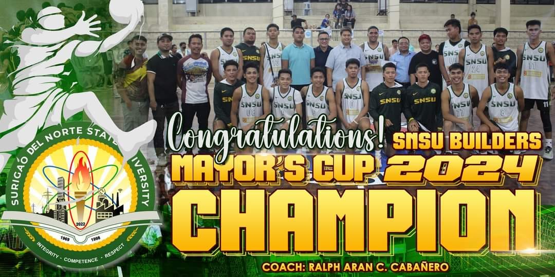 Surigao del Norte State University (SNSU) Builders Triumph as Champions in 2024 Mayor’s Cup Clash against SEC