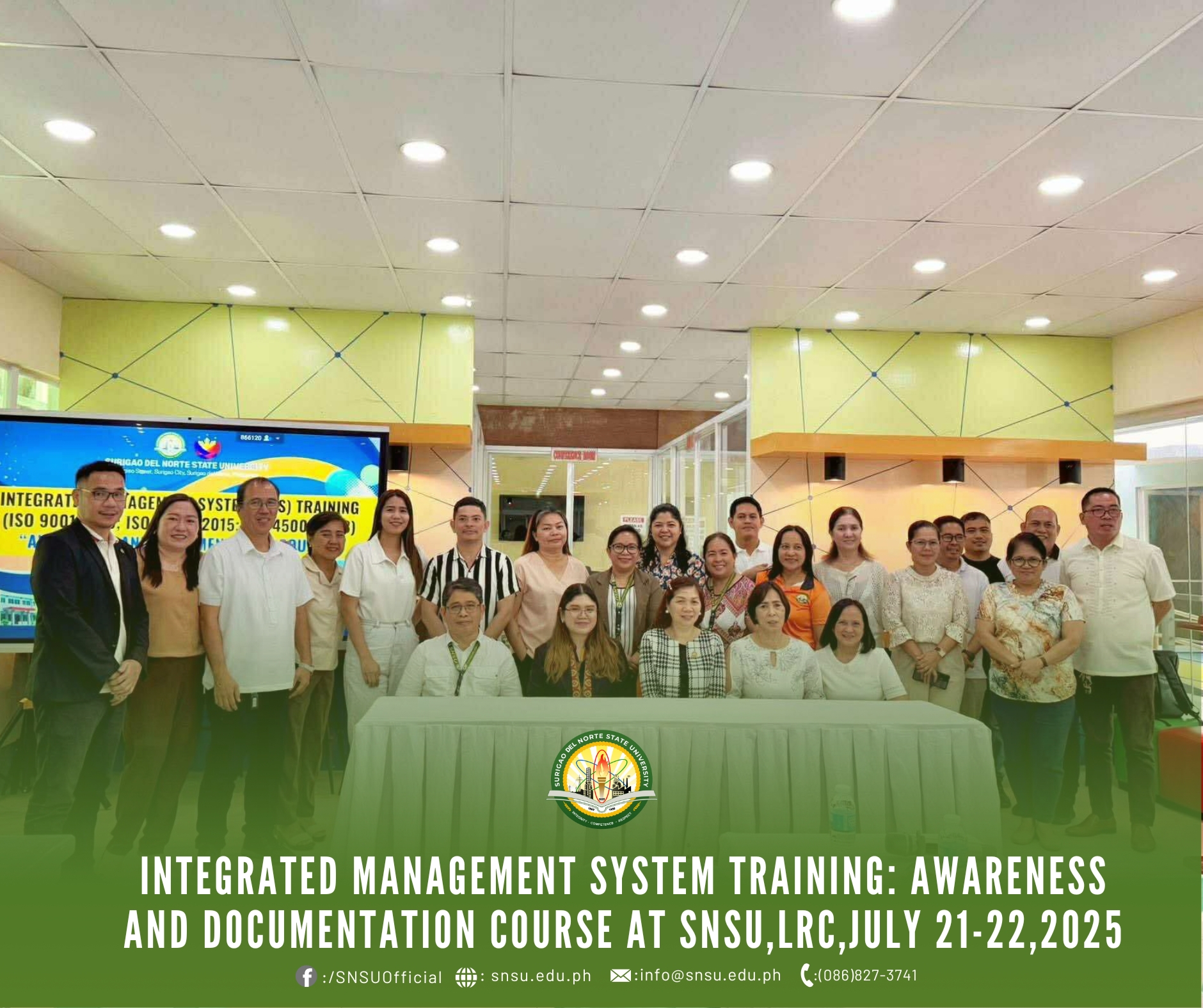 Read more about the article 𝐒𝐮𝐫𝐢𝐠𝐚𝐨 𝐝𝐞𝐥 𝐍𝐨𝐫𝐭𝐞 𝐒𝐭𝐚𝐭𝐞 𝐔𝐧𝐢𝐯𝐞𝐫𝐬𝐢𝐭𝐲 𝐂𝐨𝐧𝐝𝐮𝐜𝐭𝐬 𝐈𝐌𝐒 𝐓𝐫𝐚𝐢𝐧𝐢𝐧𝐠 𝐨𝐧 𝐀𝐰𝐚𝐫𝐞𝐧𝐞𝐬𝐬 𝐚𝐧𝐝 𝐃𝐨𝐜𝐮𝐦𝐞𝐧𝐭𝐚𝐭𝐢𝐨𝐧